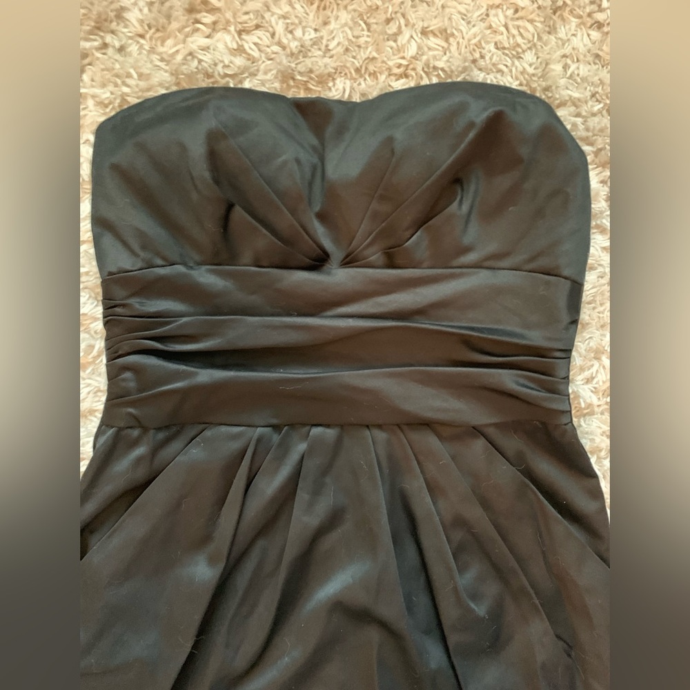 David’s Bridal Black Silk Strapless Dress - Picture 2 of 5